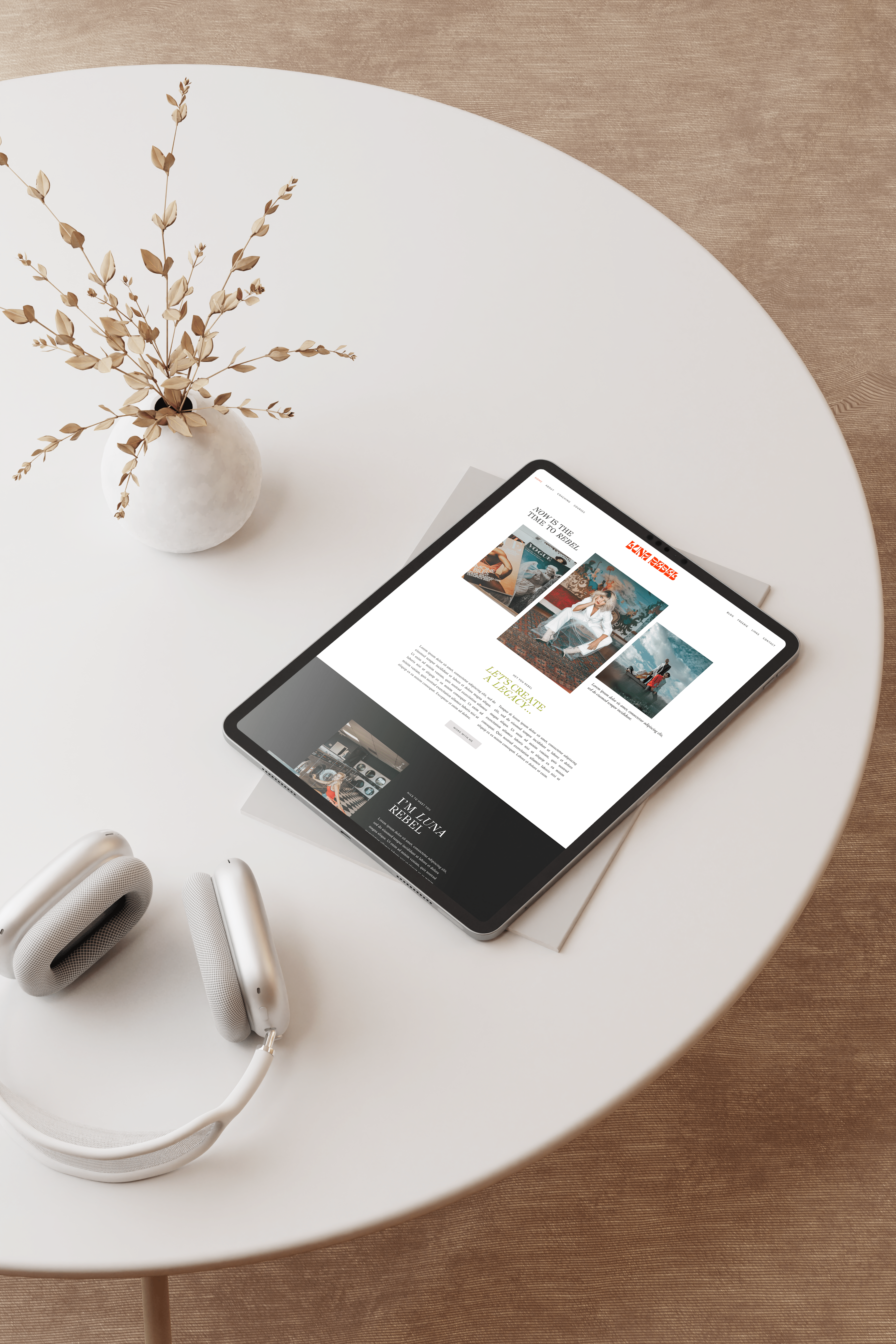 Mockup she factory Luna rebel thema