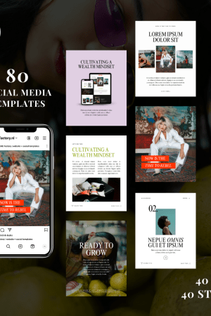 Luna Rebel - 80 Canva Social Media Templates